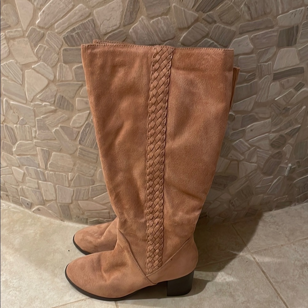Women's peach Knee-High Boots